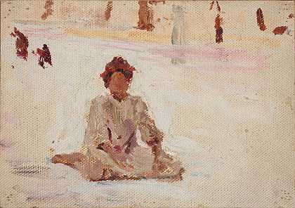 凯鲁万（阿拉伯人）`Kairouan (An Arab) (1911) by Jan Ciągliński