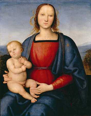 圣母子`Madonna and Child (ca. 1500) by Pietro Perugino