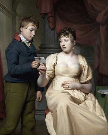 情书`The Love Letter (1808) by Willem Bartel van der Kooi