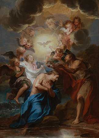 基督的洗礼`The Baptism of Christ (circa 1690) by Antoine Coypel