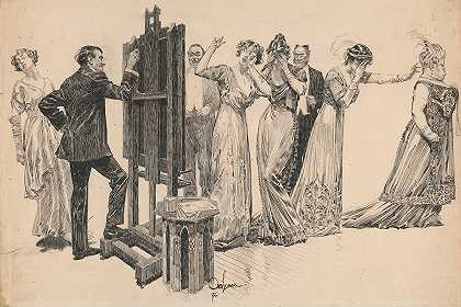 艺术家展示新作品，反应复杂`Artist shows new work to mixed reaction (1913) by Orson Lowell