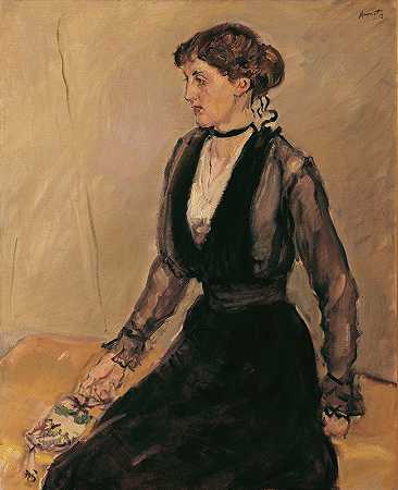 伊娃·斯坦伯特小姐`Fräulein Eva Steinbarth (1915) by Max Slevogt