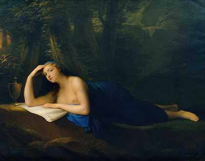 忏悔的玛格达莱娜`The penitent Magdalena (1810) by Heinrich Friedrich Füger