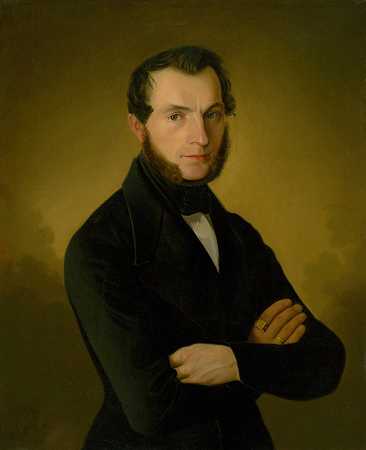 波德布雷迪公民A.朱普肖像`Portrait of Poděbrady Citizen A. Jupp (1845) by Jozef Božetech Klemens