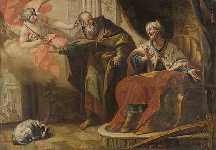 大卫王和亚希弗特尔`King David And Ahiphotel by Gaspare Diziani