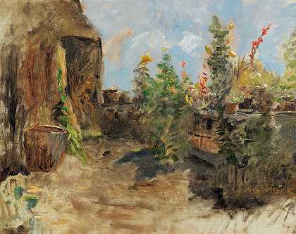 农家花园`Farmhouse Garden by Olga Wisinger-Florian