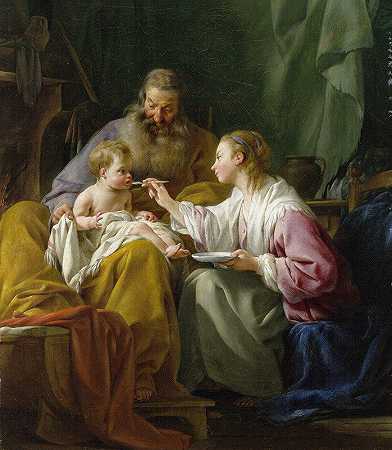 神圣的家庭`The Holy Family by Nöel Hallé