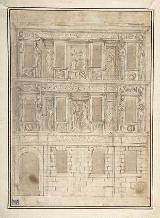 立面装饰项目`Project for a Façade Decoration (16th century) by Lattanzio Gambara