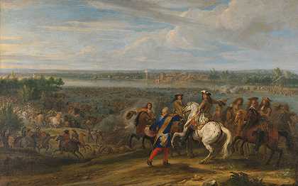 路易十四在洛比思进入荷兰`Louis XIV Crossing into the Netherlands at Lobith (1672 ~ 1690) by Adam Frans van der Meulen