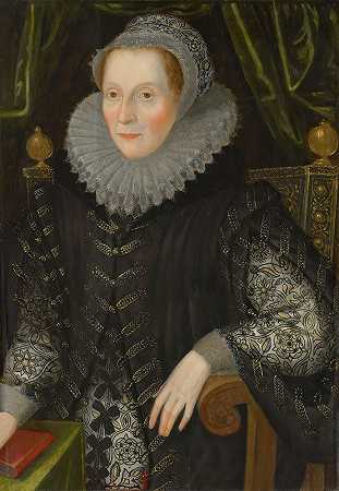 乔治·伊夫林夫人琼·斯廷特的肖像（1550-1613）`Portrait of Joan Stint, Mrs George Evelyn (1550~1613) by John Bettes the Younger