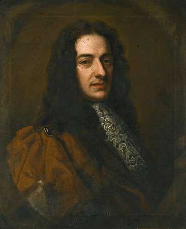 尼古拉·马泰斯肖像（约1640-1714年）`Portrait Of Nicola Matteis (C.1640~1714) (1682) by Sir Godfrey Kneller