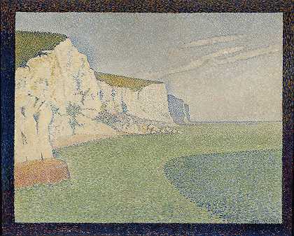多佛的悬崖南前陆的悬崖`The Cliffs of Dover; The Cliffs at South Foreland (1892) by Alfred William Finch