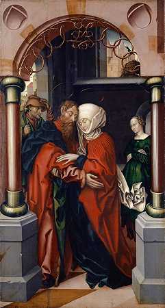 金门的约阿希姆和安妮`Joachim and Anne at the Golden Gate (1512) by Hans Fries