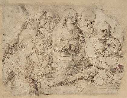 拉撒路的饲养`Raising of Lazarus (1480–1556) by Lorenzo Lotto