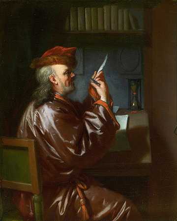 簿记员`The Bookkeeper (c. 1720 ~ 1730) by Philip van Dijk