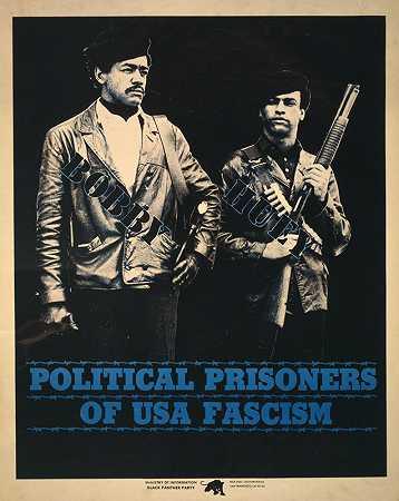 美国法西斯主义的政治犯鲍比，休伊。`Political prisoners of USA fascism Bobby, Huey.