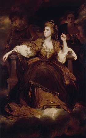 作为悲剧缪斯的西顿夫人`Mrs Siddons as the Tragic Muse by Sir Joshua Reynolds