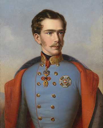 约瑟夫一世`Franz Joseph I (c1855) by Franz Russ The Elder