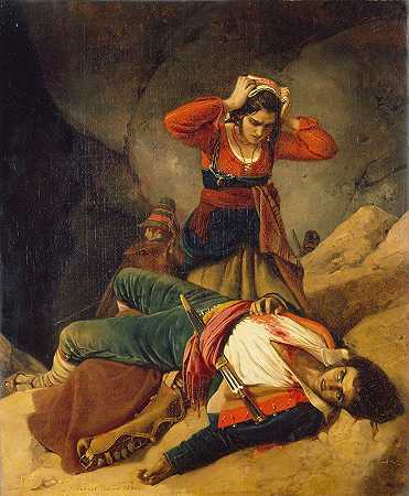 土匪之死`The Death of the Brigand (1824) by Louis Léopold Robert