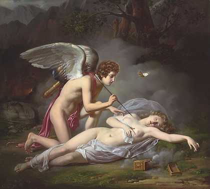 L爱与心灵`Lamour Et Psyché (1827) by Michel Philibert Genod