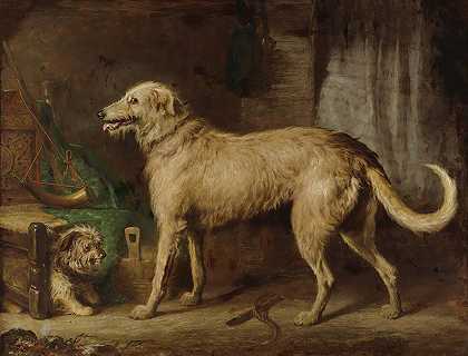 猎犬`The Hunting Hound by Gourlay Steell