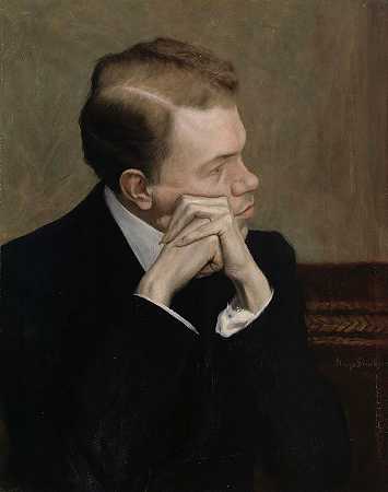 艺术家法勒·巴西利尔`The Artist Fahle Basilier (1904) by Hugo Simberg