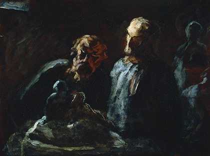 两位雕塑家`Two Sculptors by Honoré Daumier