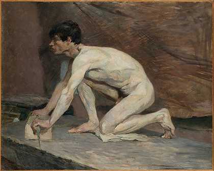 大理石抛光机`The Marble Polisher (1882–87) by Henri de Toulouse-Lautrec