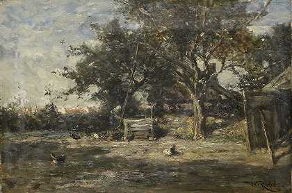 北方的农业`Boerenerf bij Noorden (1870 ~ 1897) by Willem Roelofs