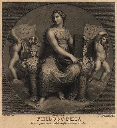拉斐尔·莫根的《哲学》`Philosophia by Raphael Morghen
