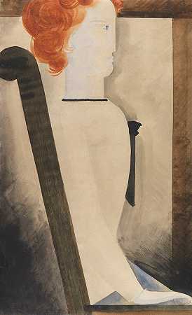 Sitzende`Sitzende (1929) by Oskar Schlemmer