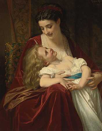 母爱`Maternal Affection by Hugues Merle