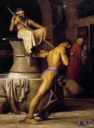 参孙和非利士人`Samson and the Philistines by Carl Bloch