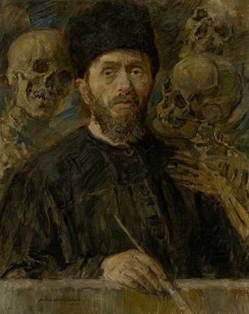 自画像`Self portrait (1923) by Elemír Halász-Hradil