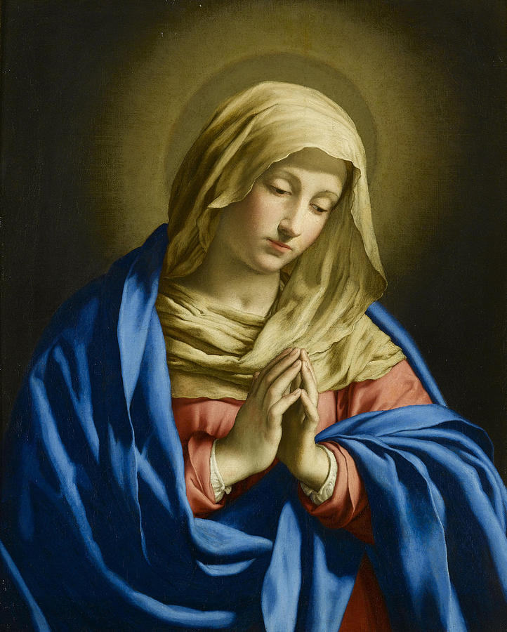 女子祈祷`Virgin at Prayer by Giovanni Battista Salvi