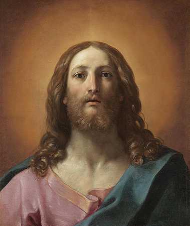 基督半身像`Bust Of Christ by Guido Reni