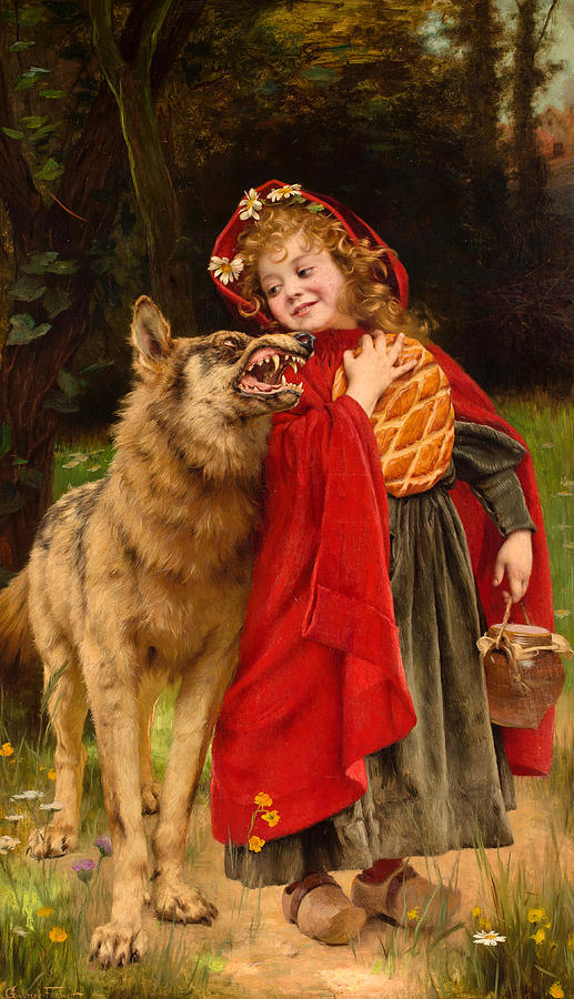 小红帽`Little Red Riding Hood by Gabriel Joseph Marie Augustin Ferrier