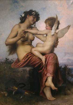 丘比特被俘`Cupid Captured (1886) by Léon-Jean-Basile Perrault