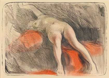 斜躺的裸女`Reclining Nude by Magnus Enckell