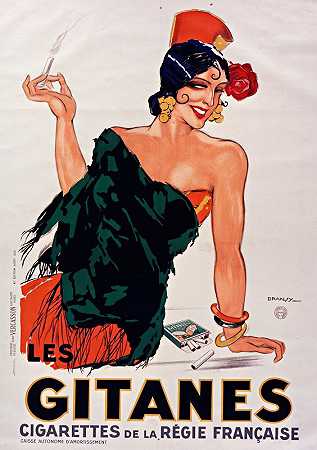 吉普赛人，法国政府的香烟`Gitanes, cigarettes de la Régie française (1931) by Dransy