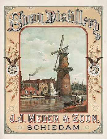 斯旺酿酒厂，J.J.梅德儿子，希丹`Swan Distillery, J.J. Meder & Zoon, Schiedam (1884) by Witsch & Schmitt