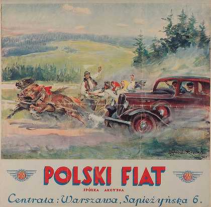 波尔斯基菲亚特Spóka Akcyjna总部华沙Sapieżyżska 6`Polski Fiat Spółka Akcyjna ; Centrala; Warszawa, Sapieżyńska 6 (1934) by Wojciech Kossak