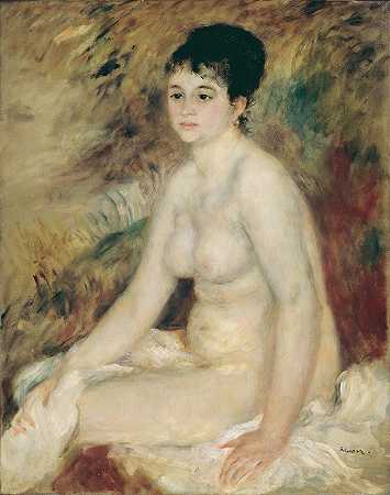 洗澡后`Nach dem Bade (1876) by Pierre-Auguste Renoir