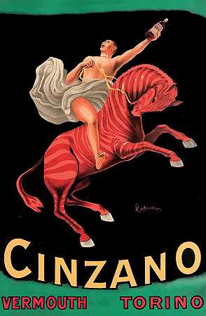 辛萨诺苦艾酒都灵`Cinzano Vermouth Torino (1910) by Leonetto Cappiello