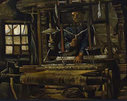 织工s小屋`A Weavers Cottage (1884) by Vincent van Gogh