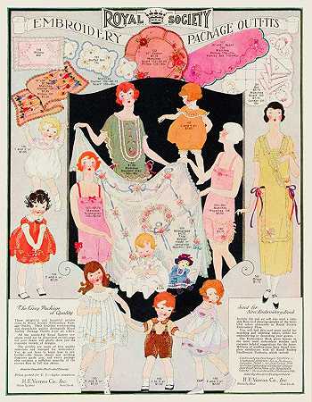 皇家学会刺绣套装`Royal Society Embroidery Package Outfits (1924)
