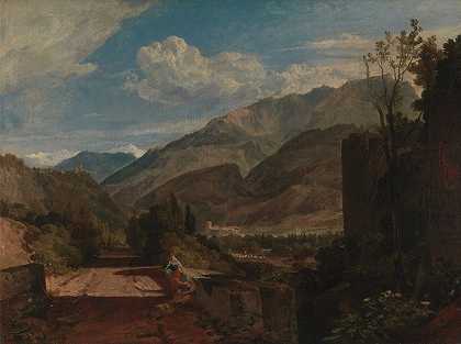 萨伏伊邦纳维尔圣迈克尔城堡`Chateau de St. Michael, Bonneville, Savoy (1802 ~ 1803) by Joseph Mallord William Turner