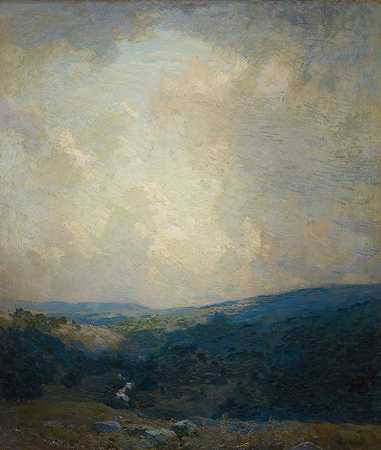 特拉华山谷破云`Breaking Clouds, Delaware Valley (circa 1900) by William Langson Lathrop