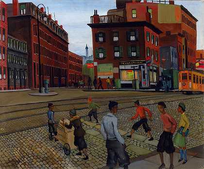 道格拉斯广场`Douglass Square (1936) by Allan Rohan Crite