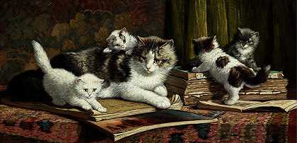 母猫`Mother Cat by Cornelis Raaphorst
